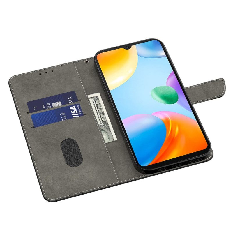 Flip Case Leren Xiaomi Redmi Note 13 4g Blauwe Roos