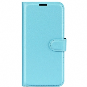 Flip Case Leren Xiaomi Redmi Note 13 4g Klassiek Litchi Kunstleer