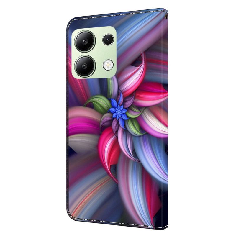 Flip Case Leren Xiaomi Redmi Note 13 4g Kleurrijke Bloemen