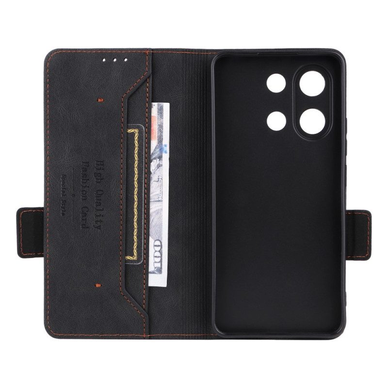 Folio-hoesje Xiaomi Redmi Note 13 4g Dubbele Sluiting In Vintage-stijl