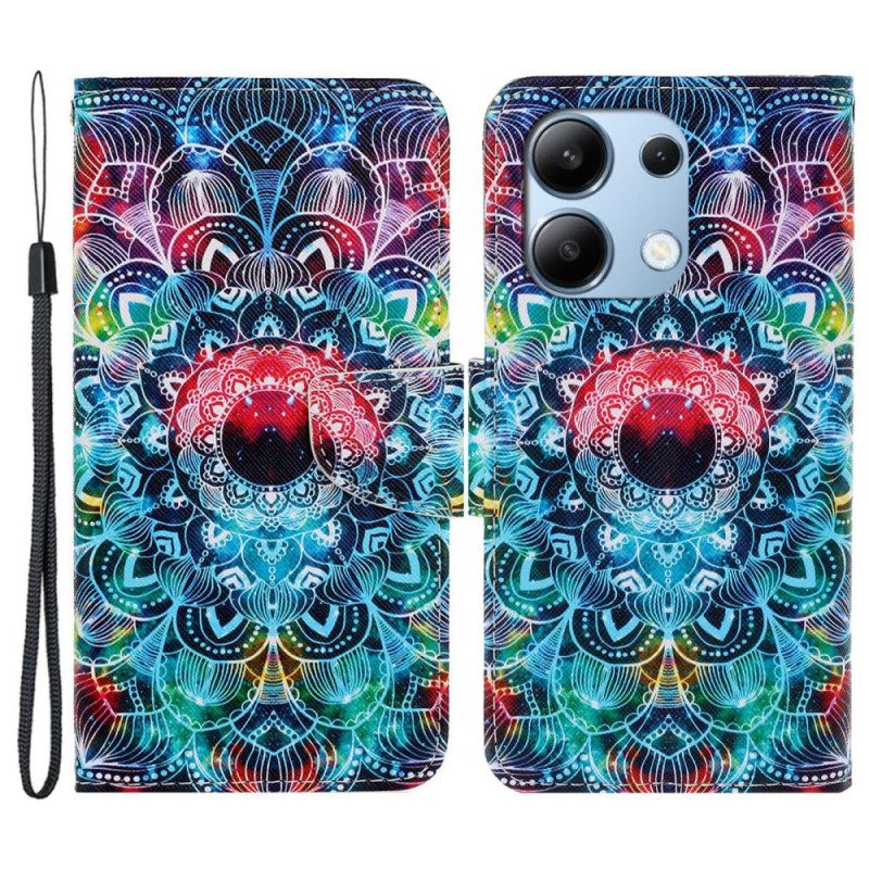 Folio-hoesje Xiaomi Redmi Note 13 4g Mandala-bandpatroon