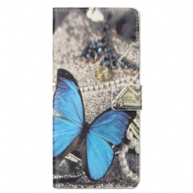 Folio-hoesje Xiaomi Redmi Note 13 4g Telefoonhoesje Blauwe Vlinder