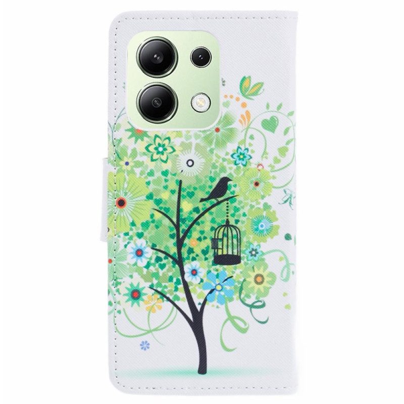 Folio-hoesje Xiaomi Redmi Note 13 4g Telefoonhoesje Groene Boom