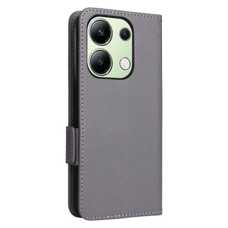 Folio-hoesje Xiaomi Redmi Note 13 4g Telefoonhoesje Leren Stijl Met Riem