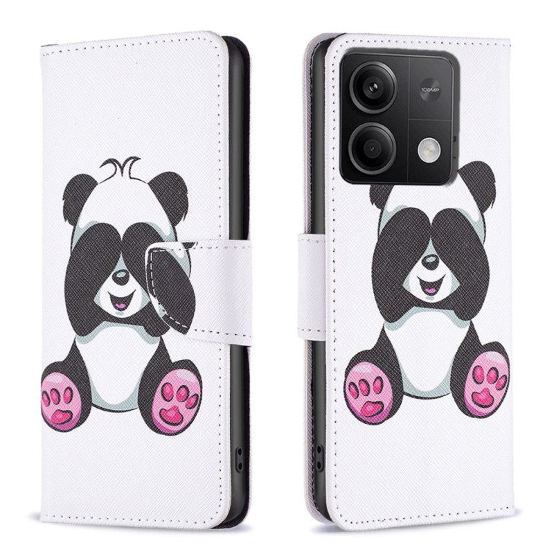 Folio-hoesje Xiaomi Redmi Note 13 4g Telefoonhoesje Panda