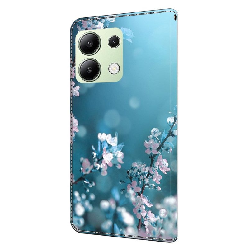 Folio-hoesje Xiaomi Redmi Note 13 4g Telefoonhoesje Pruimenbloesems