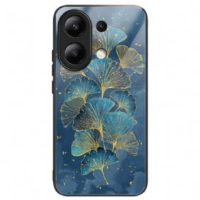 Hoesje Voor Xiaomi Redmi Note 13 4g Ginkgobladeren Van Gehard Glas