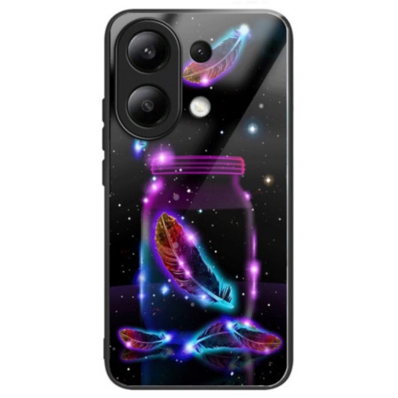 Hoesje Xiaomi Redmi Note 13 4g Fluorescerende Veer Van Gehard Glas Bescherming Hoesje