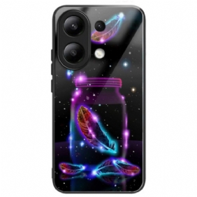 Hoesje Xiaomi Redmi Note 13 4g Fluorescerende Veer Van Gehard Glas Bescherming Hoesje