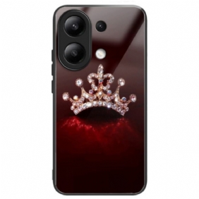 Hoesje Xiaomi Redmi Note 13 4g Gehard Glas Met Diamanten Kroon