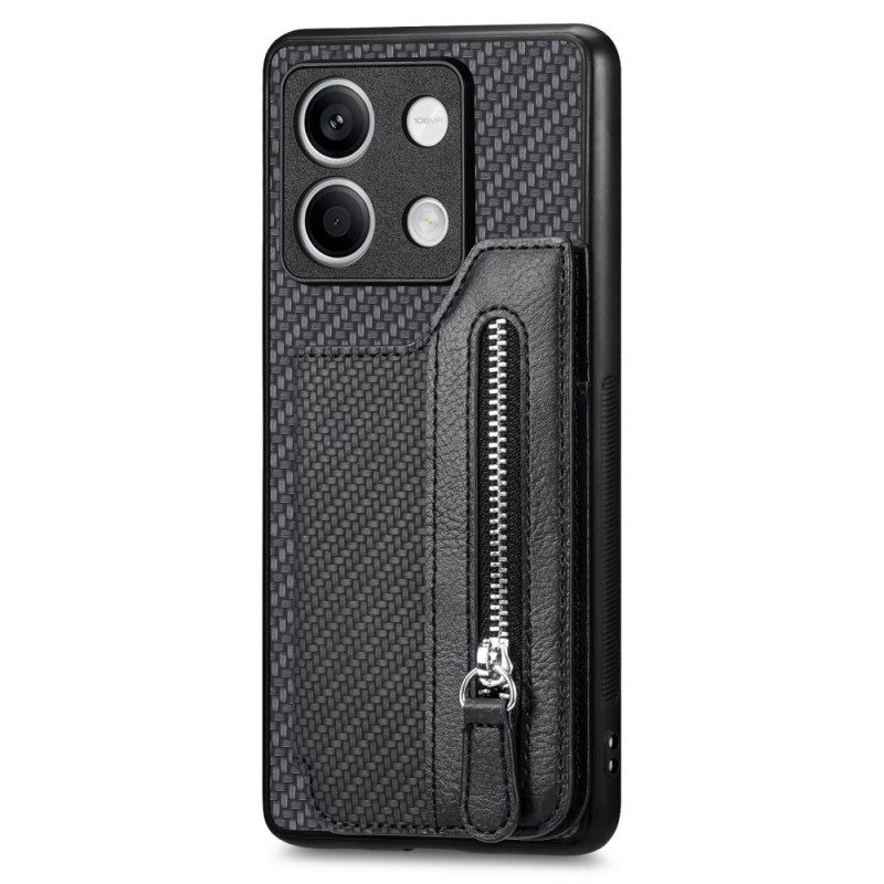 Hoesje Xiaomi Redmi Note 13 4g Portemonnee Van Koolstofvezel