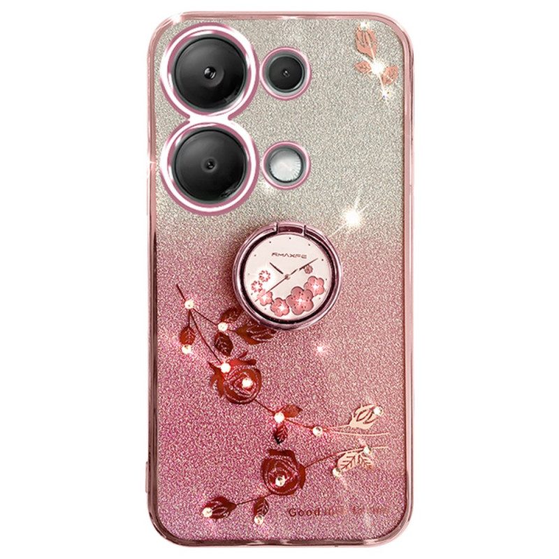 Hoesje Xiaomi Redmi Note 13 4g Ringsteun Kadem Met Glitter En Strass