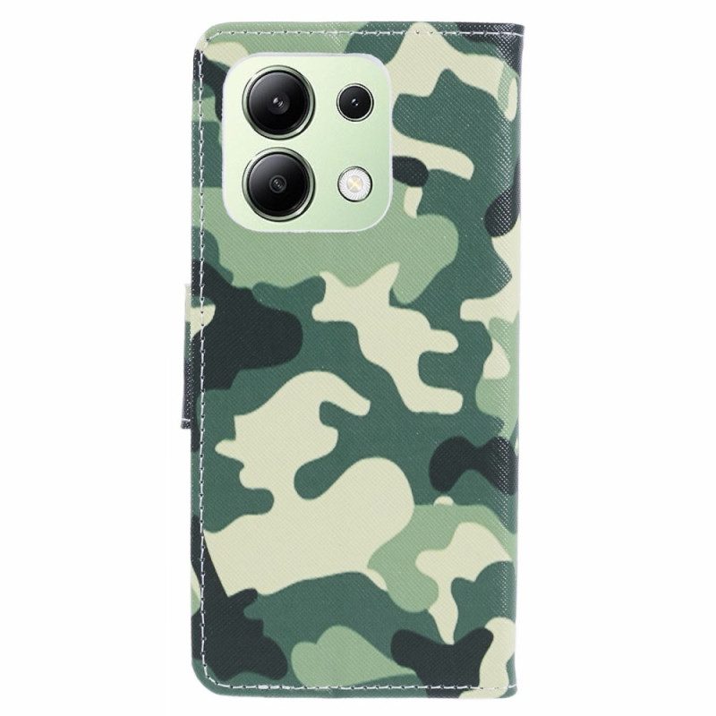 Leren Hoesje Voor Xiaomi Redmi Note 13 4g Camouflage