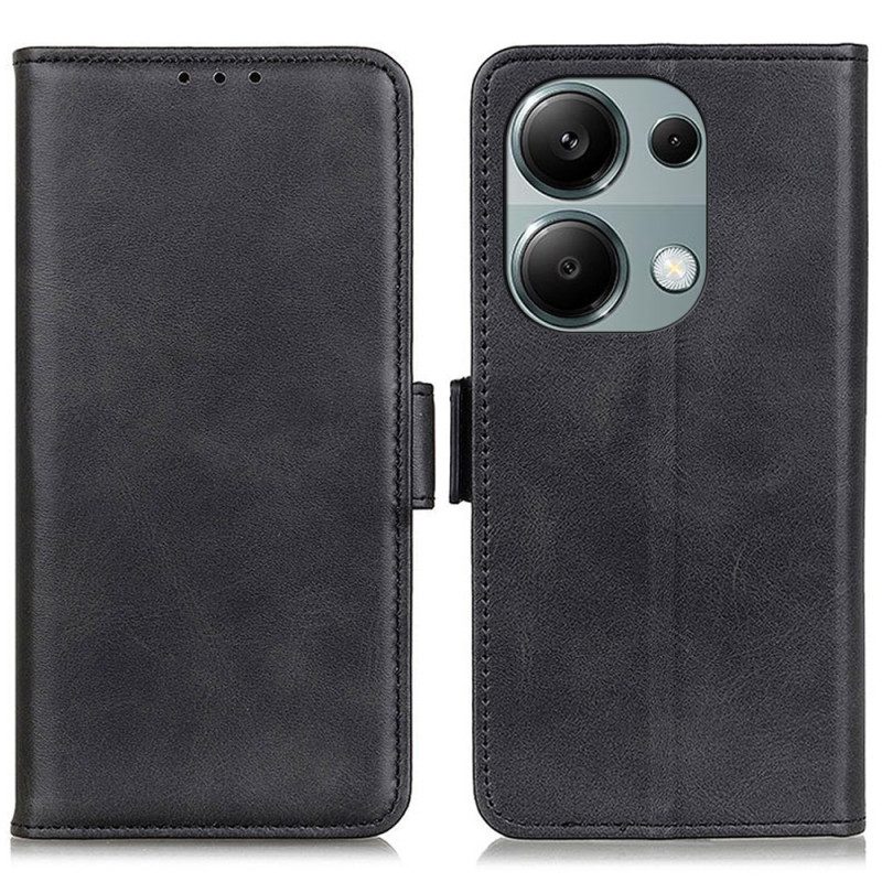 Leren Hoesje Voor Xiaomi Redmi Note 13 4g Dubbele Sluiting