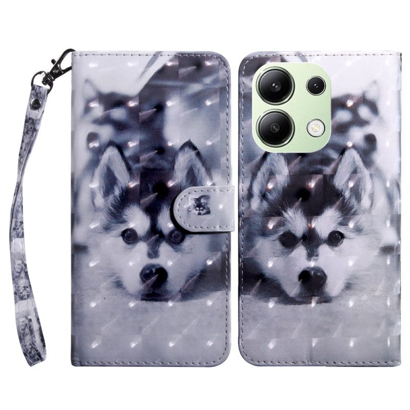 Leren Hoesje Xiaomi Redmi Note 13 4g Husky Met Riem