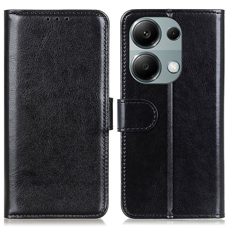 Leren Hoesje Xiaomi Redmi Note 13 4g Imitatie Lakleer Bescherming Hoesje