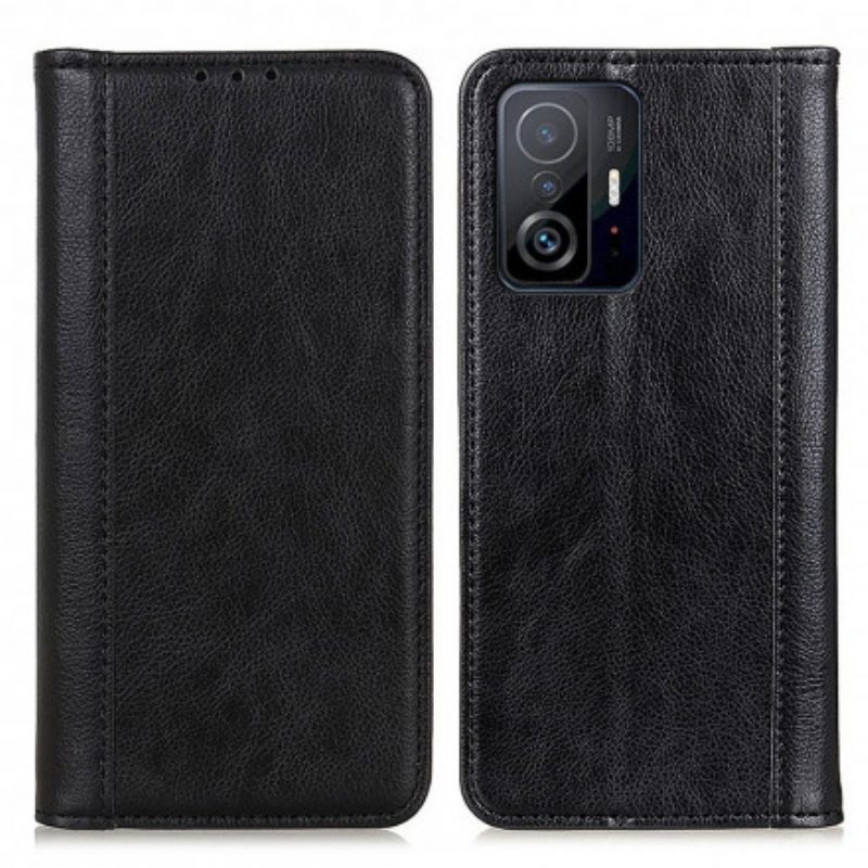 Bescherming Hoesje voor Xiaomi 11T / 11T Pro Folio-hoesje Elegantie Split Litchi Leer