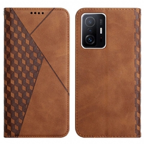 Bescherming Hoesje voor Xiaomi 11T / 11T Pro Folio-hoesje Geo Leereffect