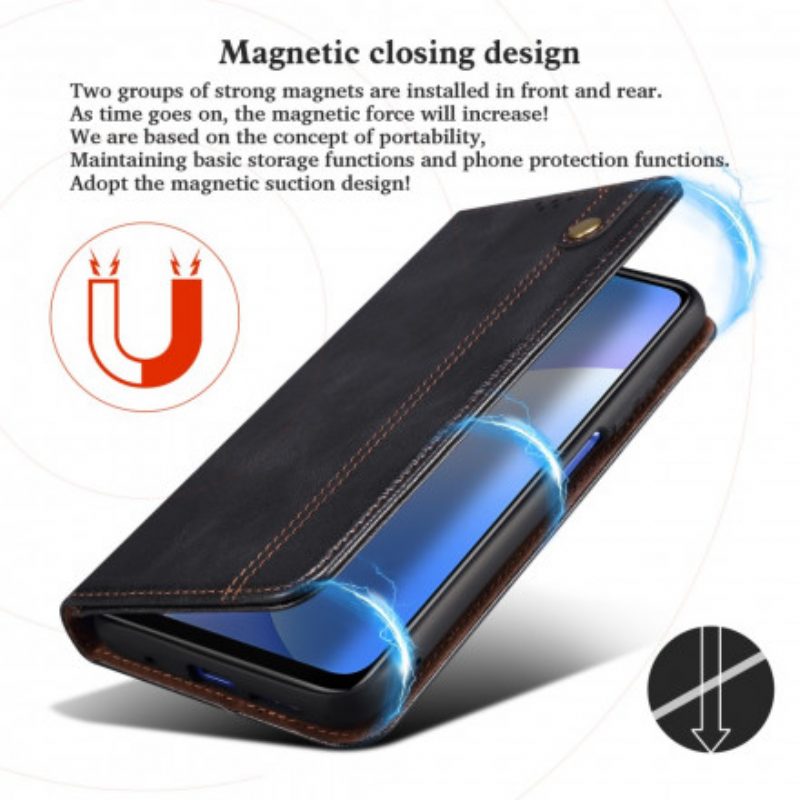 Bescherming Hoesje voor Xiaomi 11T / 11T Pro Folio-hoesje Gewaxt Kunstleer