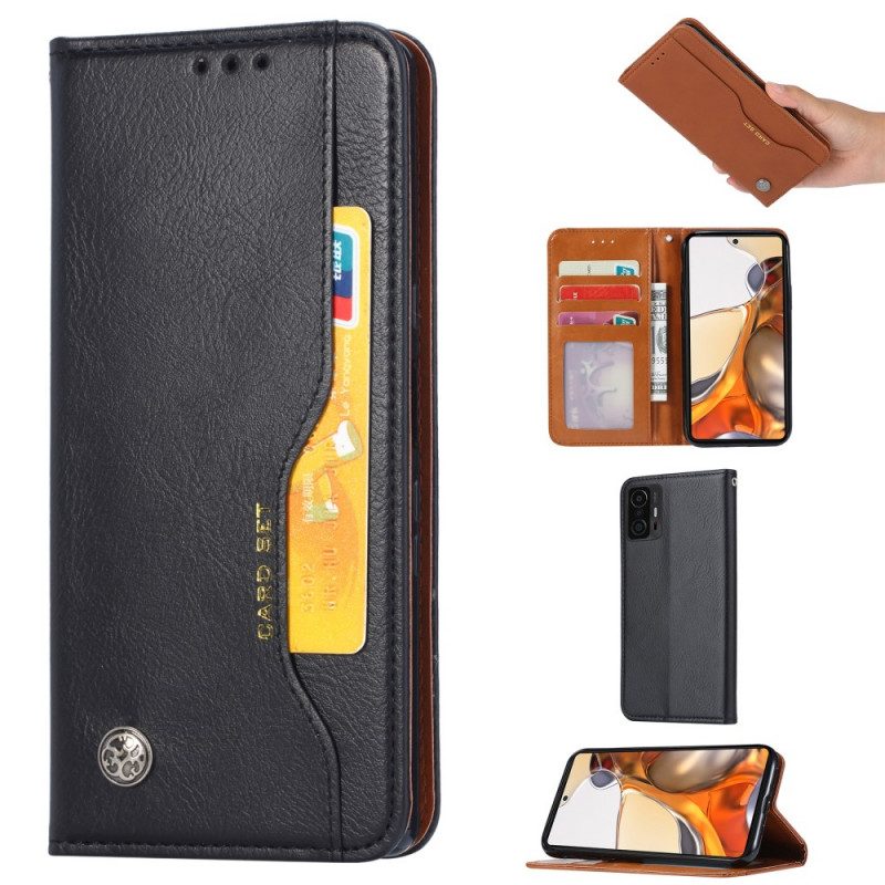 Bescherming Hoesje voor Xiaomi 11T / 11T Pro Folio-hoesje Kaarthouder Van Imitatieleer