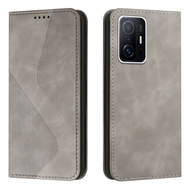 Bescherming Hoesje voor Xiaomi 11T / 11T Pro Folio-hoesje S-design In Leerstijl