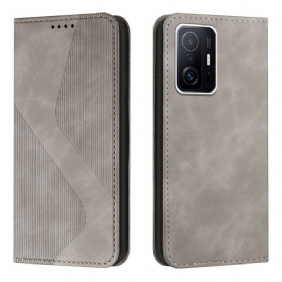 Bescherming Hoesje voor Xiaomi 11T / 11T Pro Folio-hoesje S-design In Leerstijl