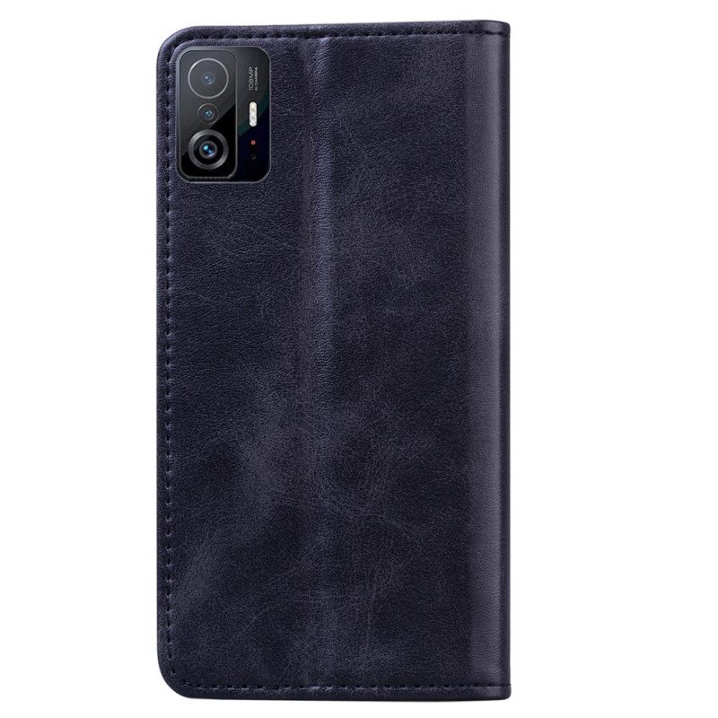 Bescherming Hoesje voor Xiaomi 11T / 11T Pro Folio-hoesje Zakelijk Leereffect Met Twee Textuur