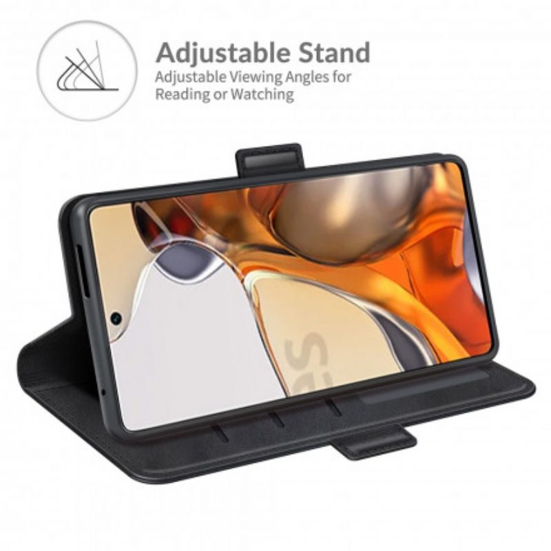 Flip Case voor Xiaomi 11T / 11T Pro Folio-hoesje Klassieke Dubbele Klep