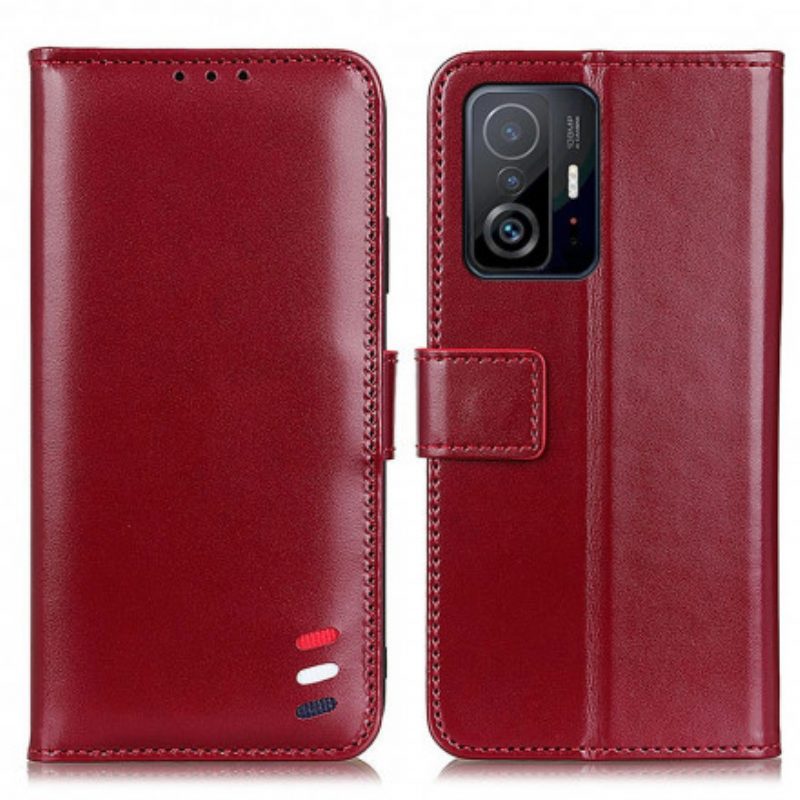 Folio-hoesje voor Xiaomi 11T / 11T Pro Driekleurig Leereffect