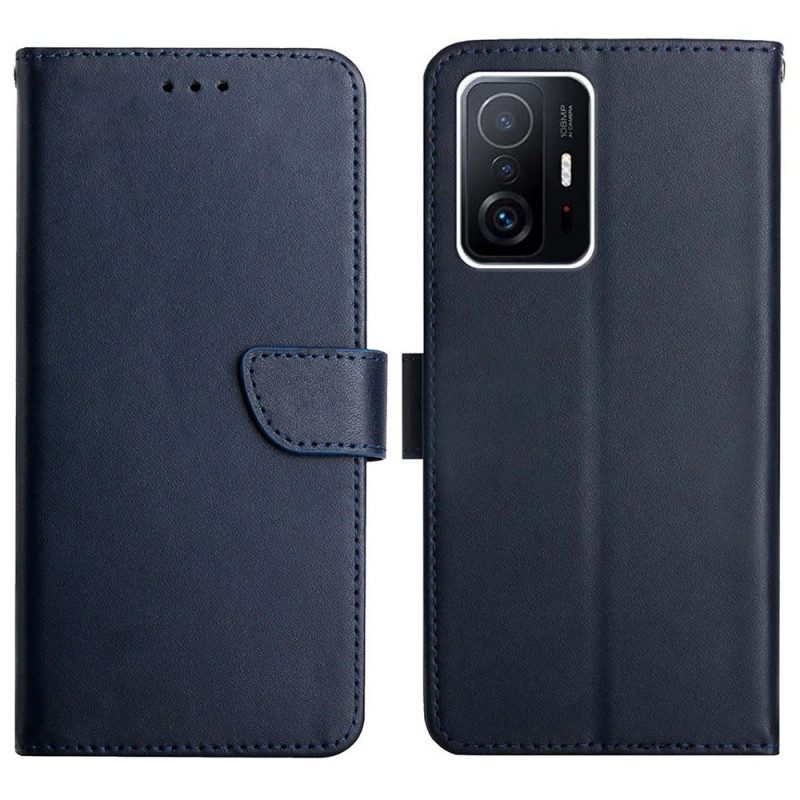 Folio-hoesje voor Xiaomi 11T / 11T Pro Echt Nappaleer