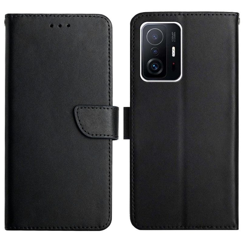 Folio-hoesje voor Xiaomi 11T / 11T Pro Echt Nappaleer