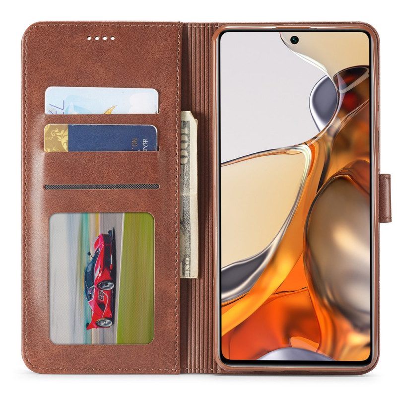 Folio-hoesje voor Xiaomi 11T / 11T Pro Lc.imeeke Ledereffect