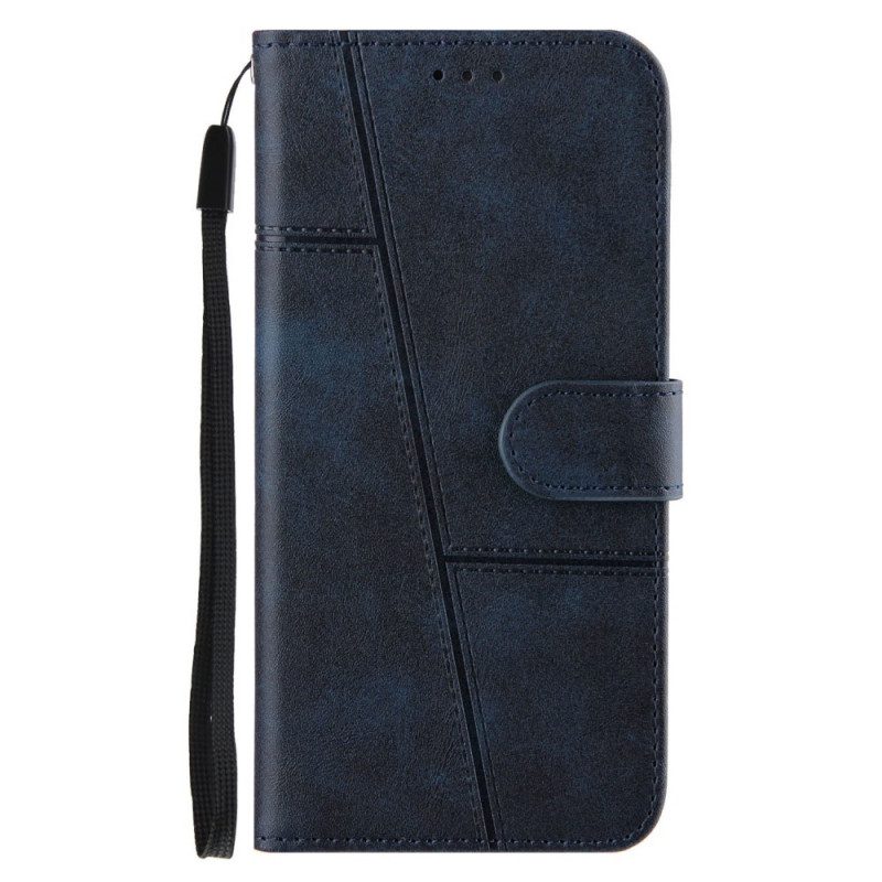 Folio-hoesje voor Xiaomi 11T / 11T Pro Met Ketting Geo-leereffect Met Bandjes