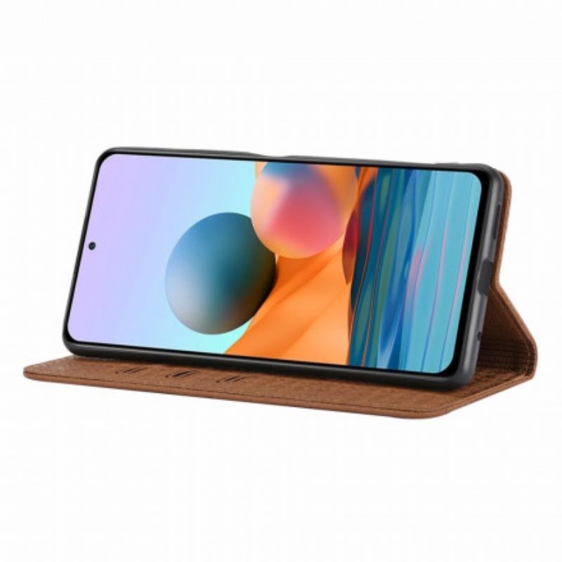 Folio-hoesje voor Xiaomi 11T / 11T Pro Met Ketting Geweven Leren Stijl Met Bandjes