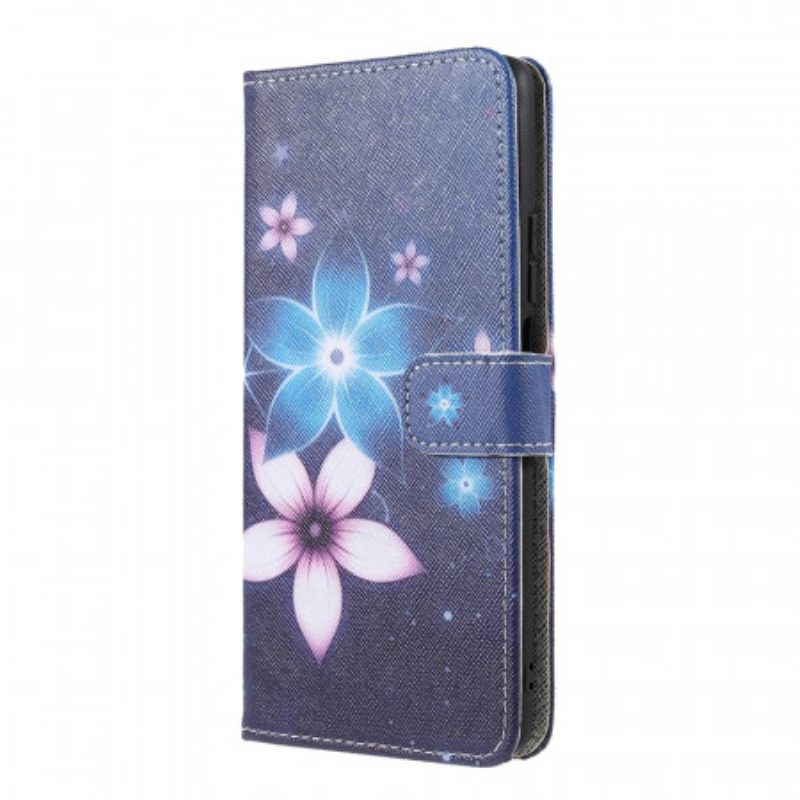 Folio-hoesje voor Xiaomi 11T / 11T Pro Met Ketting Maanband Bloemen