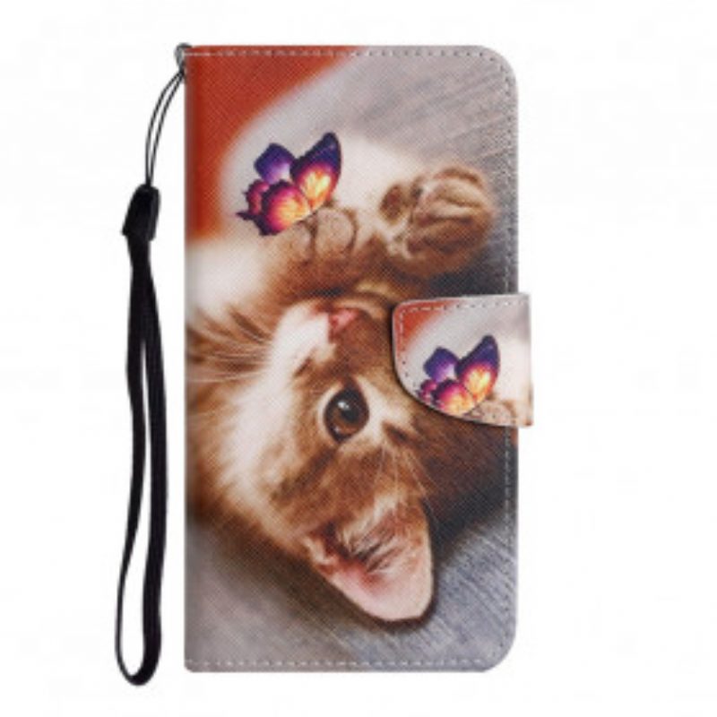 Folio-hoesje voor Xiaomi 11T / 11T Pro Mijn Kitten En Vlinder