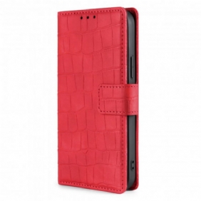 Folio-hoesje voor Xiaomi 11T / 11T Pro Skin-touch-krokodil