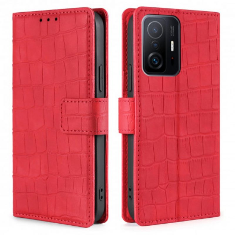 Folio-hoesje voor Xiaomi 11T / 11T Pro Skin-touch-krokodil