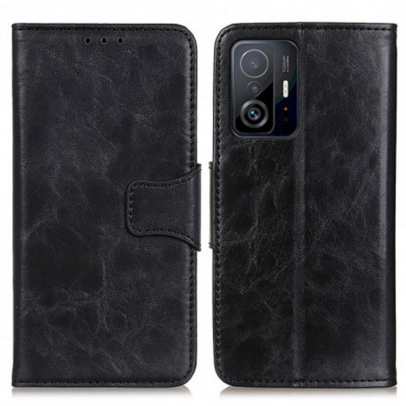 Folio-hoesje voor Xiaomi 11T / 11T Pro Split Lederen Omkeerbare Sluiting