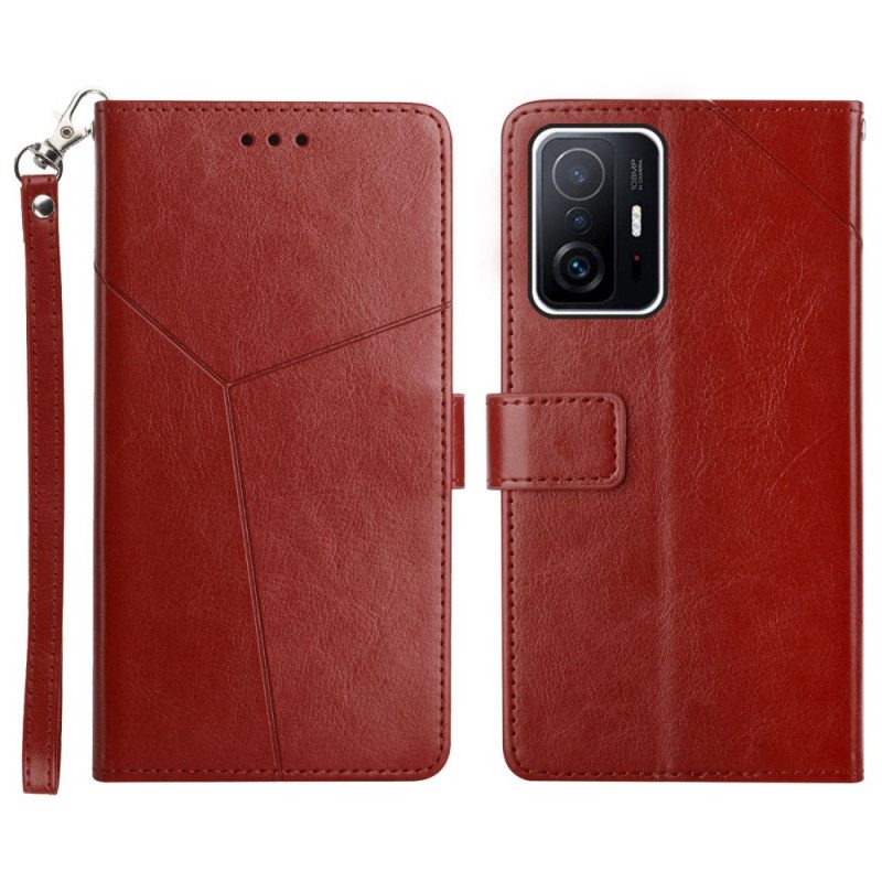 Folio-hoesje voor Xiaomi 11T / 11T Pro Stijl Leer Geo Y Design