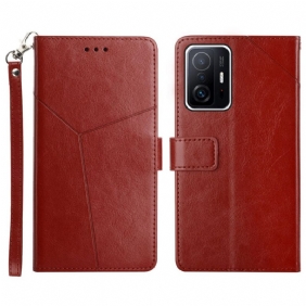 Folio-hoesje voor Xiaomi 11T / 11T Pro Stijl Leer Geo Y Design