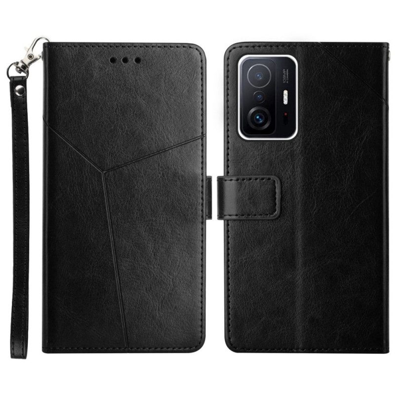 Folio-hoesje voor Xiaomi 11T / 11T Pro Stijl Leer Geo Y Design