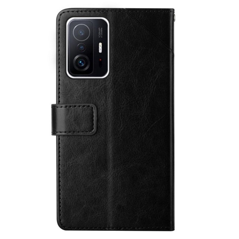 Folio-hoesje voor Xiaomi 11T / 11T Pro Stijl Leer Geo Y Design