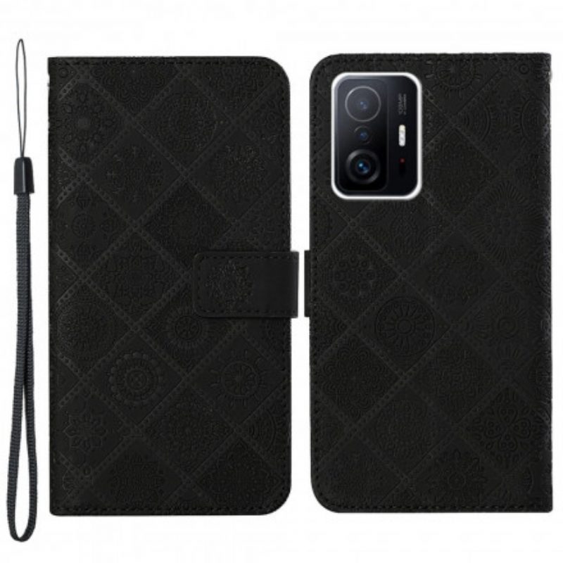 Folio-hoesje voor Xiaomi 11T / 11T Pro Tapijt Patroon