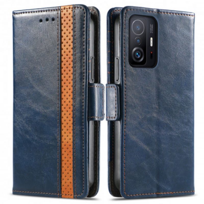 Folio-hoesje voor Xiaomi 11T / 11T Pro Tweekleurige Dubbele Sluiting