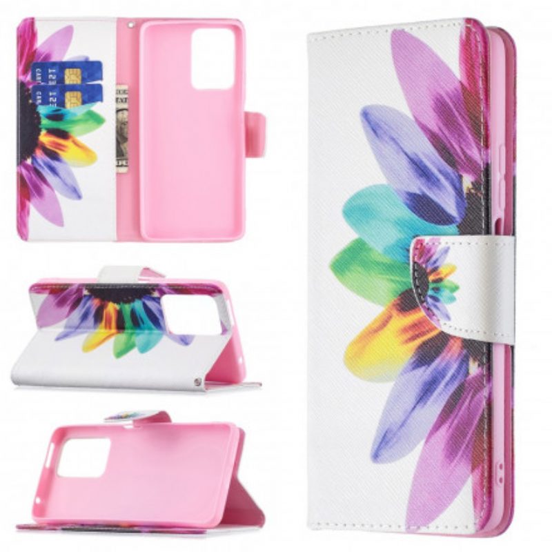 Folio-hoesje voor Xiaomi 11T / 11T Pro Waterverf Bloem