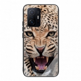 Hoesje voor Xiaomi 11T / 11T Pro Luipaard Gehard Glas