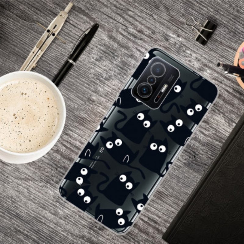 Hoesje voor Xiaomi 11T / 11T Pro Meerdere Zwarte Katten