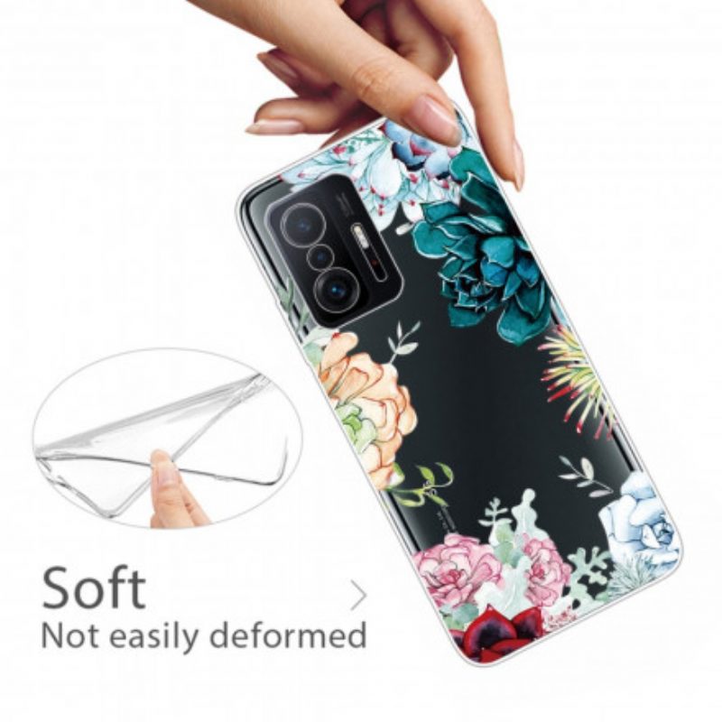 Hoesje voor Xiaomi 11T / 11T Pro Naadloze Aquarel Bloemen