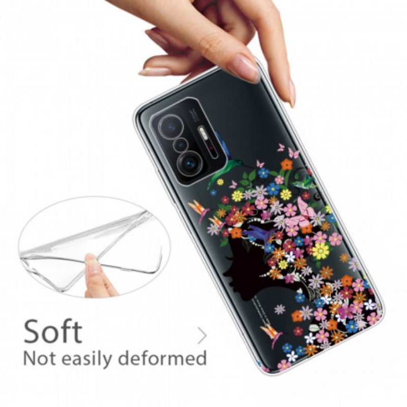 Hoesje voor Xiaomi 11T / 11T Pro Transparant Bloemrijk Haar